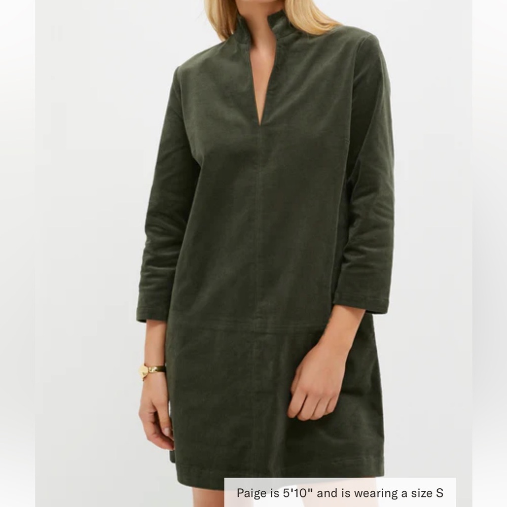 Tuckernuck Olive Faux Suede Shift Dress – NWT | Size Small